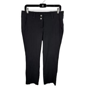 Title Nine Ponte Knit Straight Leg Pants Black Size 8 Stretch